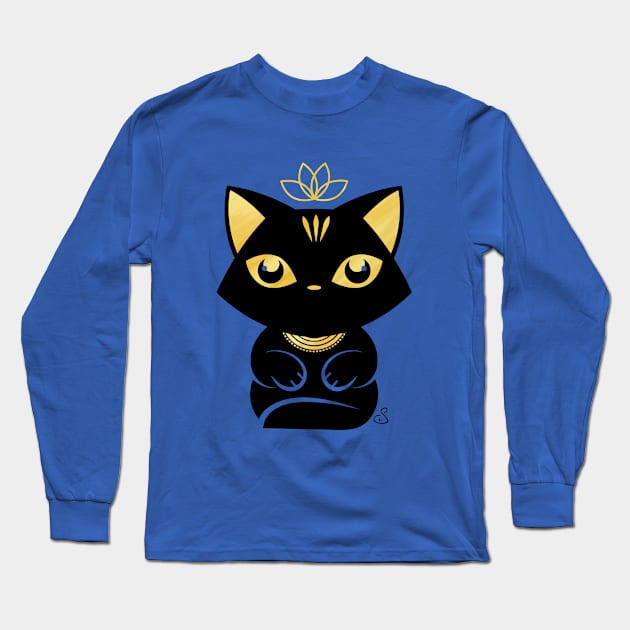 A kitten called Bastet. Long Sleeve T-Shirt by Stina Jones